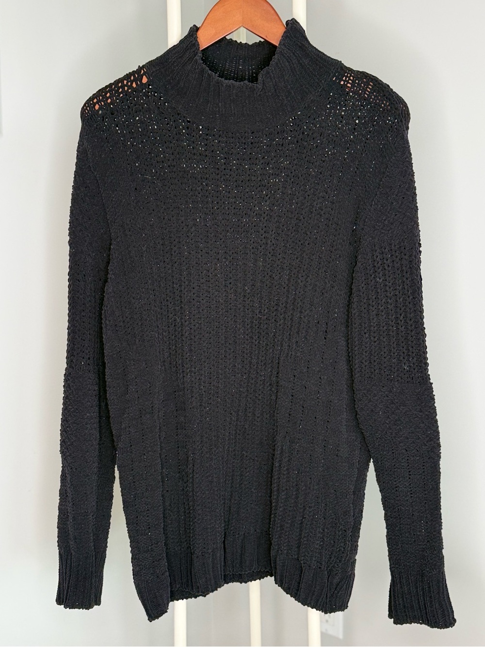 Roberto Collina Black Open-Knit Sweater